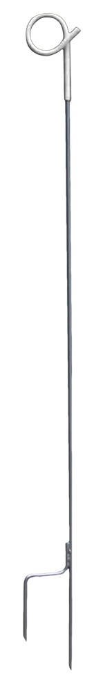 Instappaal 110 cm rond veerstalen + krul Wit (per 10 stuks)